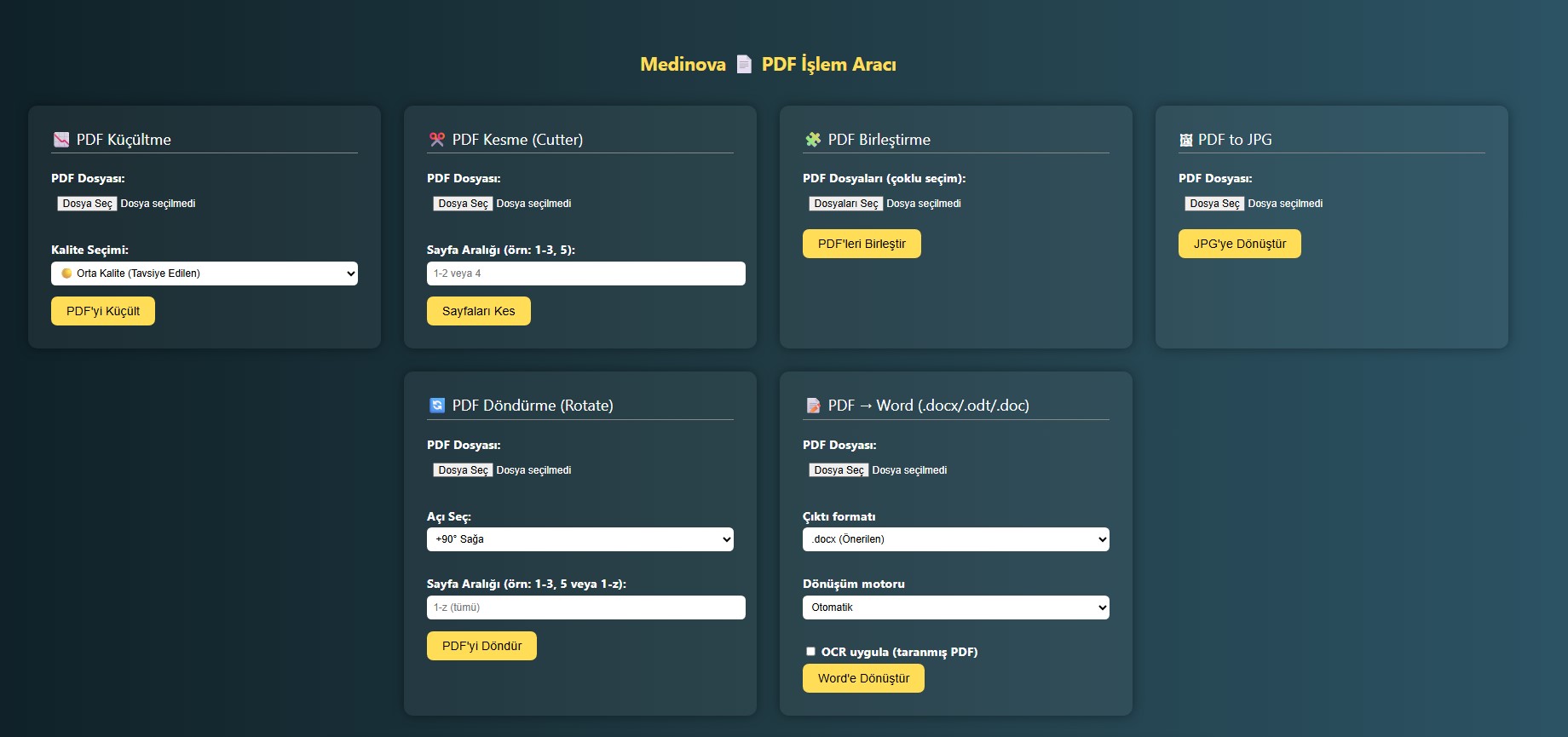 Medinova PDF İşlem Aracı